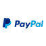 L'image montre le logo de PayPal en bleu et turquoise avec l'inscription.
