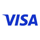 Logo de la carte de crédit Visa en lettres bleues