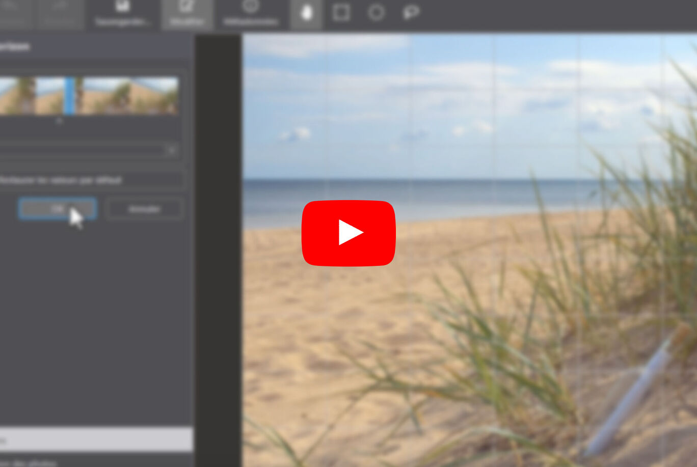 Tutoriel sur la retouche de photos de plage avec tutoriel vidéo