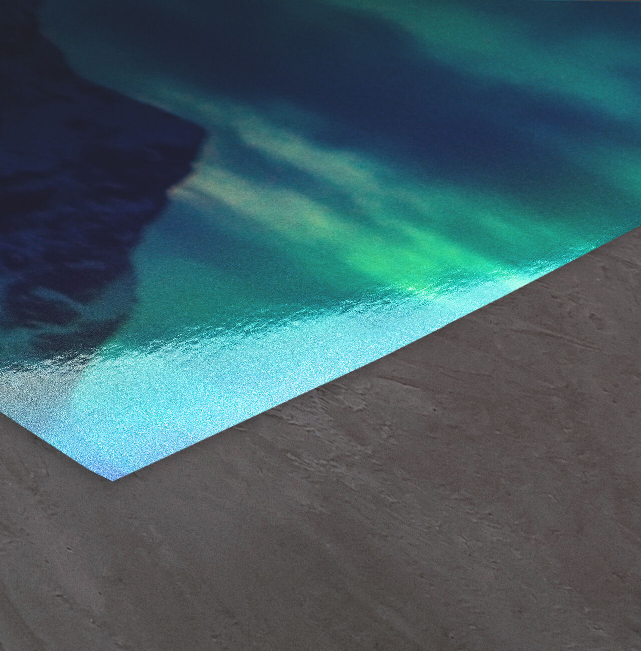 Gros plan d'une affiche avec un dégradé fascinant de bleu et vert