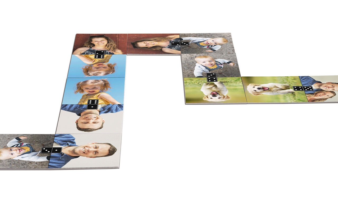 Jeu de dominos personnalisés avec photos