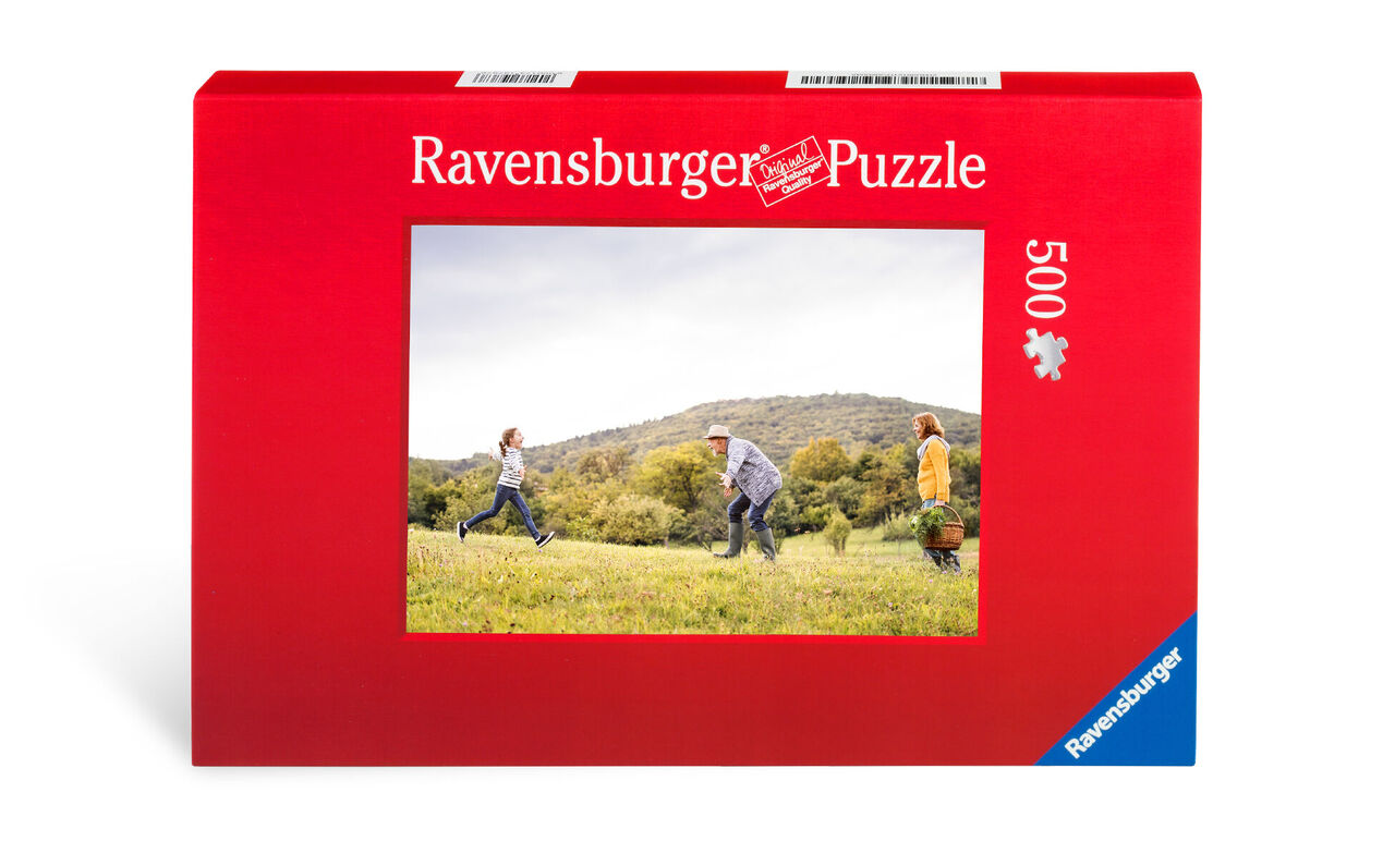 Boîte rouge de puzzle photo Ravensburger personnalisé de 500 pièces