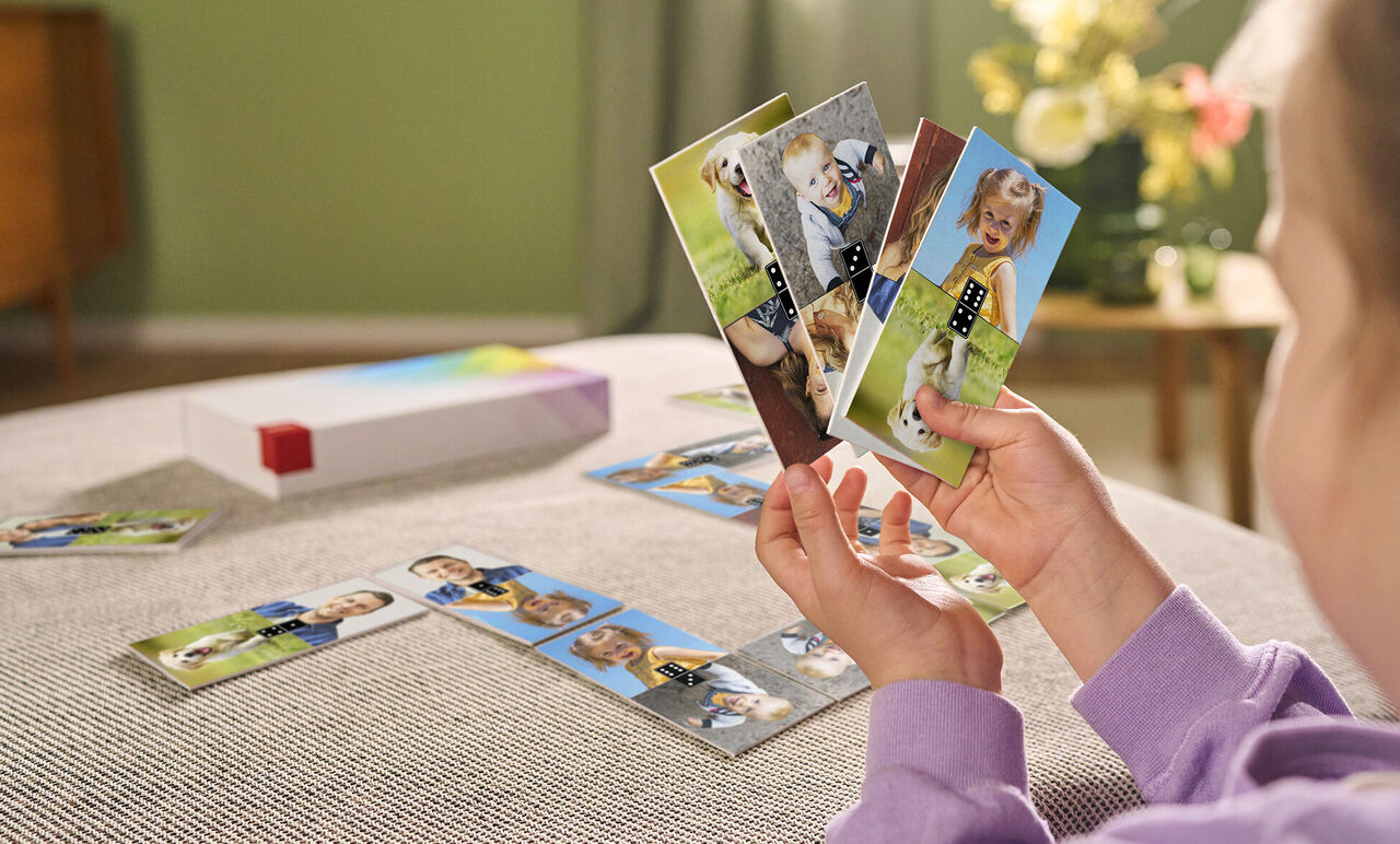 Jeu de dominos personnalisés avec photos