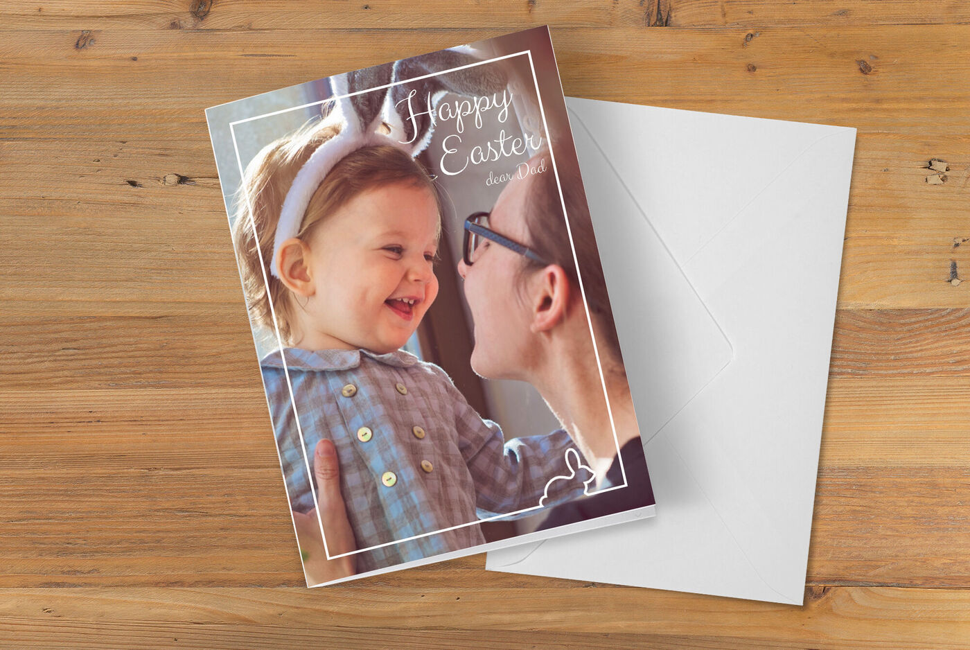 Carte Joyeuses Pâques avec un design joyeux